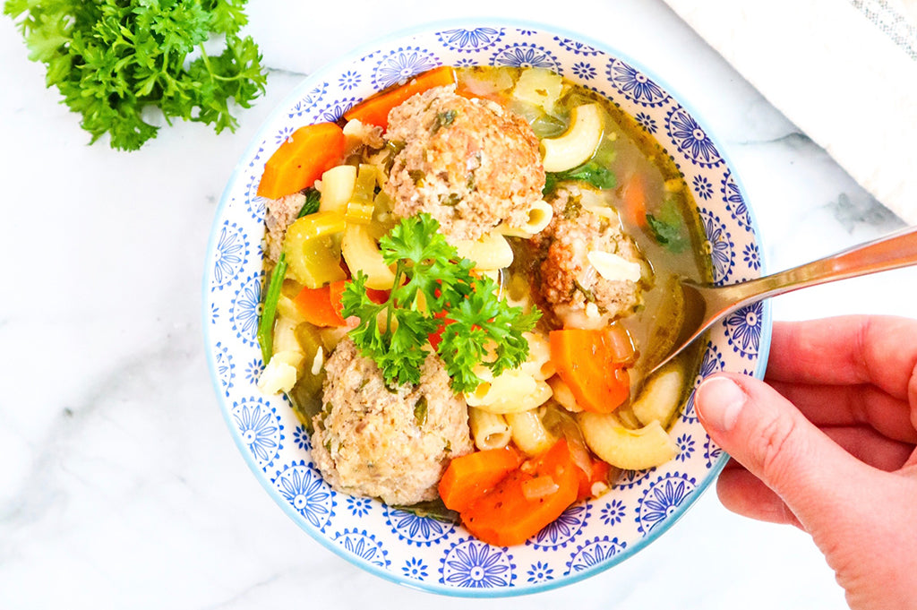 Matzo Ball Soup in Bowl