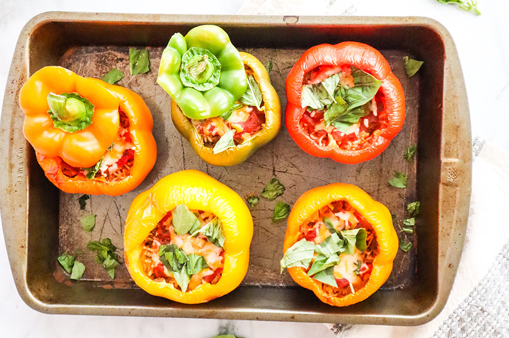 Beef Stuffed Peppers on Sheetpan