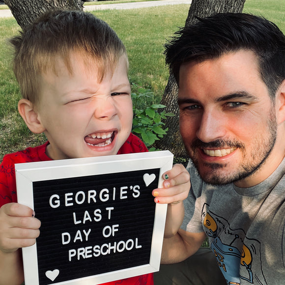 photo of father and preschool aged son.